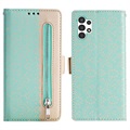 Lace Pattern Samsung Galaxy A13 Wallet Case - Green