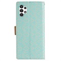Lace Pattern Samsung Galaxy A13 Wallet Case - Green