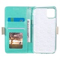 Lace Pattern Samsung Galaxy A22 5G, Galaxy F42 5G Wallet Case - Green