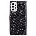 Lace Pattern Samsung Galaxy A23 Wallet Case - Black