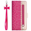 Lace Pattern Samsung Galaxy A32 5G/M32 5G Wallet Case - Hot Pink