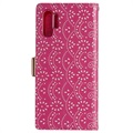 Lace Pattern Samsung Galaxy A32 5G/M32 5G Wallet Case - Hot Pink