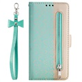 Lace Pattern Samsung Galaxy S21+ 5G Wallet Case - Green