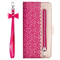 Lace Pattern Samsung Galaxy A53 5G Wallet Case - Hot Pink