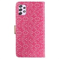 Lace Pattern Samsung Galaxy A53 5G Wallet Case - Hot Pink