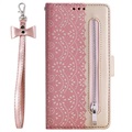 Lace Pattern Samsung Galaxy A71 Wallet Case - Pink