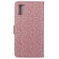 Lace Pattern Samsung Galaxy A71 Wallet Case - Pink
