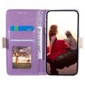 Lace Pattern iPhone 14 Wallet Case - Purple