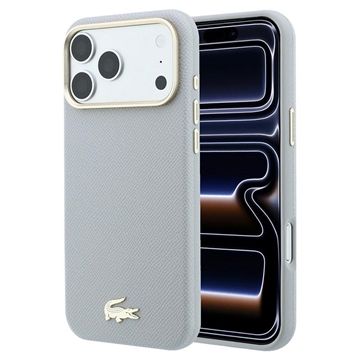 iPhone 18 Pro Max Lacoste Champs Élysées Case - MagSafe Compatible - Light Grey