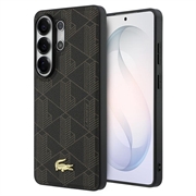 Samsung Galaxy S26 Ultra Lacoste PVC Blend Monogram Gold Logo Magnetic Case - Brown