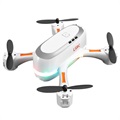 Lansenxi LS-NVO Rainbow Mini Drone with Colorful LED and Dual Camera - White