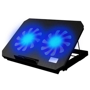 Laptop Cooler / Adjustable Stand with LED Fans N99 - Black