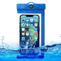 Large Universal Waterproof Case w. Compass - 7.5" - Blue