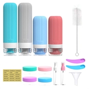 Leak-Proof Travel Silicone Bottles Set with Storage Box