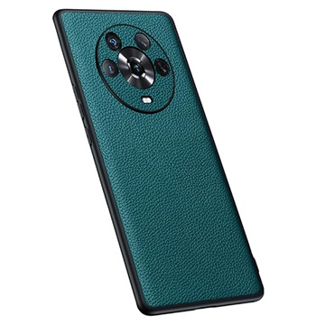 Leather Coated Honor Magic4 Hybrid Case - Green