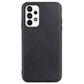 Samsung Galaxy A33 5G Leather Coated TPU Case - Black