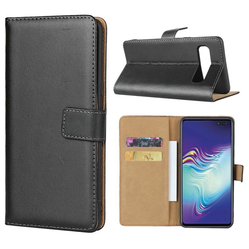 Strap Leather Case for Galaxy S10 5G,Wallet Leather Case for Galaxy S10 5G,Herzzer Premium Stylish Pretty 3D Gray Butterfly Printed Magnetic Soft Rubber Stand Case with Card Slots 
