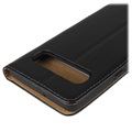 Samsung Galaxy S10 5G Leather Wallet Case with Stand - Black
