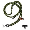 Leeu Design Striped Universal Crossbody Phone Lanyard - 160cm, 8mm - Green