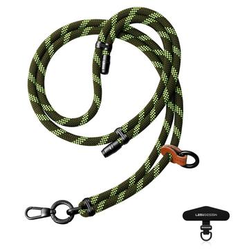 Leeu Design Striped Universal Crossbody Phone Lanyard - 160cm, 8mm - Green