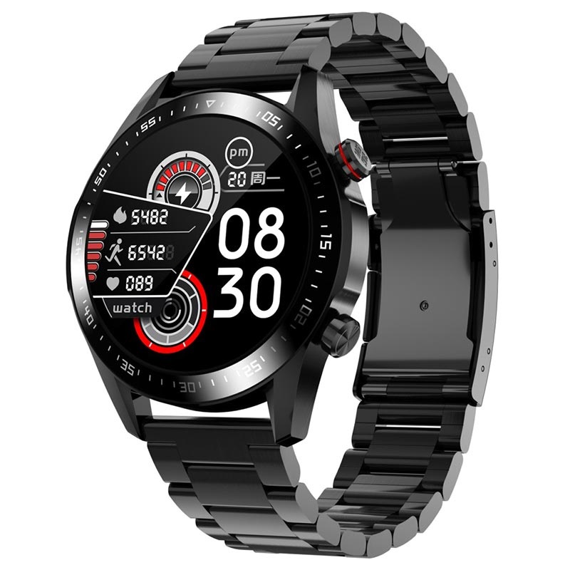Lemonda Smart E12 Waterproof Smartwatch - Stainless Steel Strap