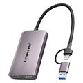 Lemorele AC02L Video Capture Card - USB-C/USB-A, 4K 60Hz - Grey