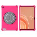 Lenovo Tab Plus Gen 2 Shockproof Silicone Case with Pencil Holder - Hot Pink