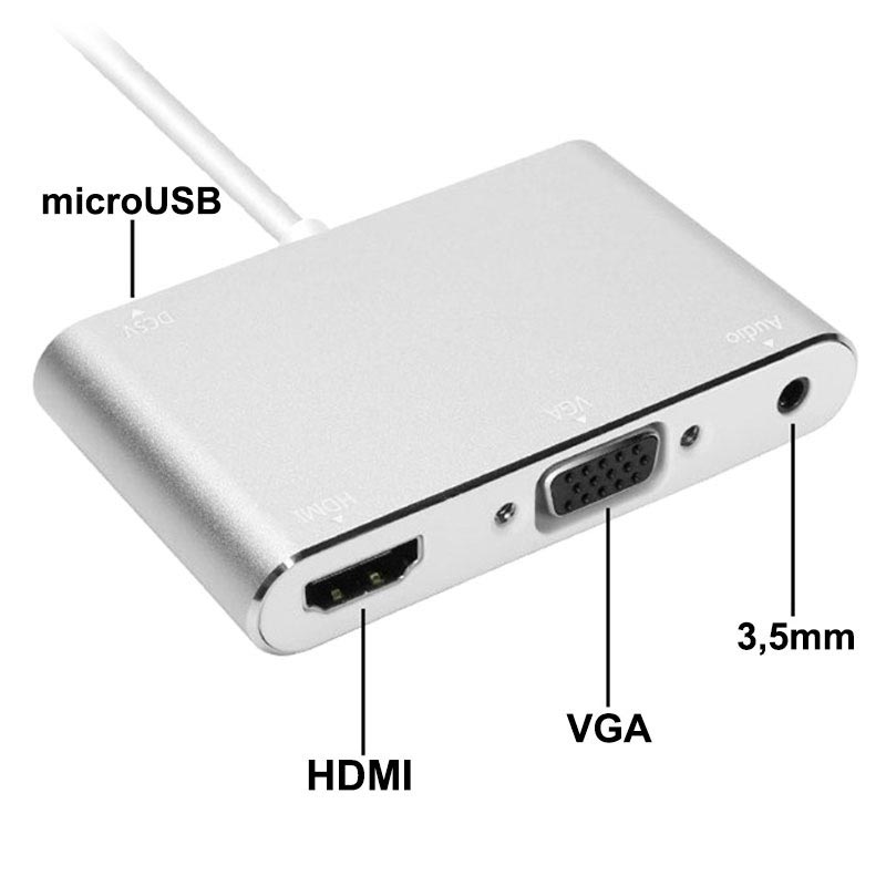 idrop P32 Lightning to HDMI / VGA Audio Adapter for iPhone 5 / 6 / 7 i