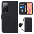 Line Series Samsung Galaxy S20 FE Wallet Case - Black