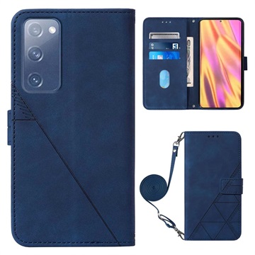 Line Series Samsung Galaxy S20 FE Wallet Case - Blue