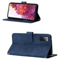 Line Series Samsung Galaxy S20 FE Wallet Case - Blue