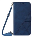 Line Series Sony Xperia 1 III Wallet Case - Blue