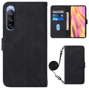 Line Series Sony Xperia 10 III, Xperia 10 III Lite Wallet Case - Black