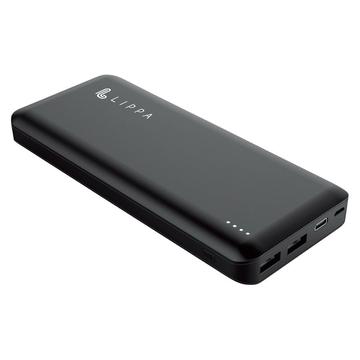 Lippa 65W Power Bank 26800mAh - 2x USB-A, USB-C - Black