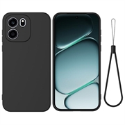 OnePlus Nord CE6 Liquid Silicone Case with Hand Strap - Black