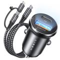 Lisen 48W Car Charger with USB-C to Lightning Cable - Black
