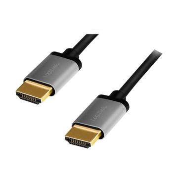 LogiLink CHA0101 High-Speed HDMI 2.0 Cable with Ethernet - 2m - Black / Grey