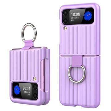 Luggage Series Samsung Galaxy Z Flip3 5G Case with Ring - Purple