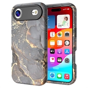 iPhone Air Luxury Marble Hybrid Case - Black / Gold