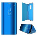 Luxury Mirror View Samsung Galaxy S9+ Flip Case - Blue