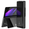 Luxury Mirror View Samsung Galaxy Z Fold2 5G Flip Case - Black
