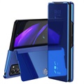 Luxury Mirror View Samsung Galaxy Z Fold2 5G Flip Case - Blue