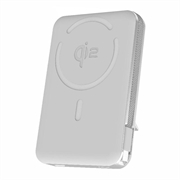 M02B 10000mAh Qi2 Magnetic Wireless Power Bank with Stand - 35W - White