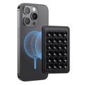 MC-W18 Magnetic Silicone Suction Cup Phone Holder - Black