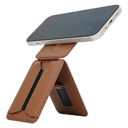 MagSafe-Compatible Stand / Selfie Stick with Card Holder for iPhone - Brown
