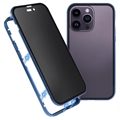 iPhone 15 Pro Max Magnetic Case with Privacy Tempered Glass - Blue