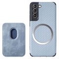 Samsung Galaxy S21 FE 5G Magnetic Case with Card Holder - Carbon Fiber
