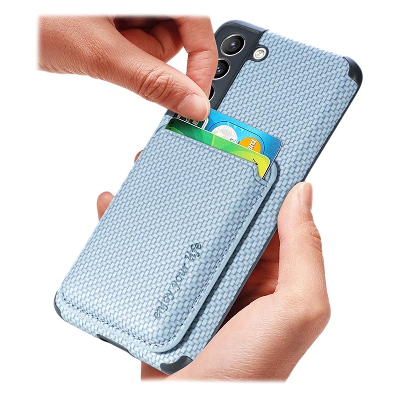 Samsung Galaxy S21 FE 5G Case with Card Holder Carbon Fiber
