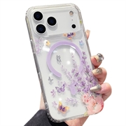 iPhone 17 Pro Magnetic Case with Embedded Rhinestones - Butterflies