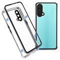 OnePlus Nord CE 5G Magnetic Case with Tempered Glass Back - Silver